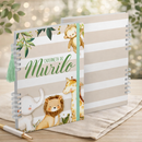 Caderneta de Vacina Personalizada Safari Menino Capa Dura Premium
