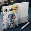 Caderneta de Vacina Personalizada Astronauta Menino Capa Dura Premium