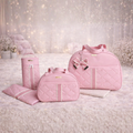 Kit Bolsas Maternidade Luxo com Pérolas e Trocador Completo