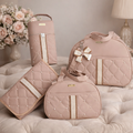 Kit Bolsas Maternidade Luxo com Pérolas e Trocador Completo