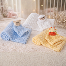 Kit Manta e Naninha para Bebê Ursinho – Conforto e Sono Tranquilo