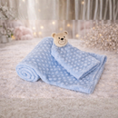 Kit Manta e Naninha para Bebê Ursinho – Conforto e Sono Tranquilo